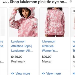 Lululemon tie dye pink hoodie